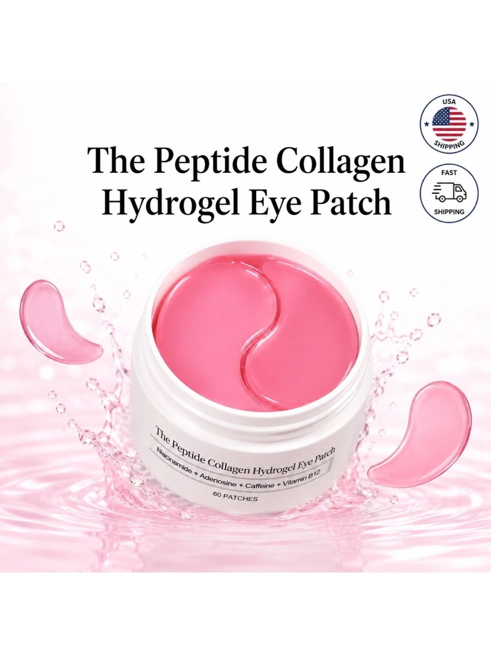The Peptide Collagen Hydrogel Eye Patch – Pink